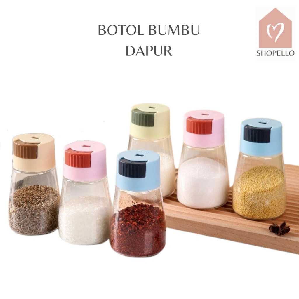 Shopello Botol Bumbu Dapur Botol Garam Gula Toples Bumbu Dapur Botol Bumbu Tabur
