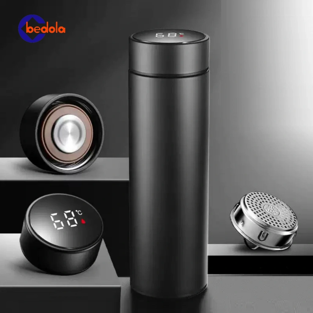 Termos LED suhu temperature vacuum flask botol minum tumbler stainless steel SUS 304 smart LED thermos 500ml led display