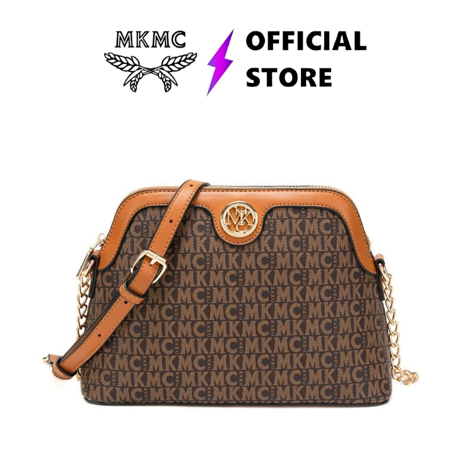 MKMC Tas Selempang Wanita Mini Import Kekinian Shoulder Bag Crossbody Bag Multifungsi Fashion Tas Wanita Kerja Kondangan Makeup Kulit Resleting Slingbag Monogram Casual Terbaru COD