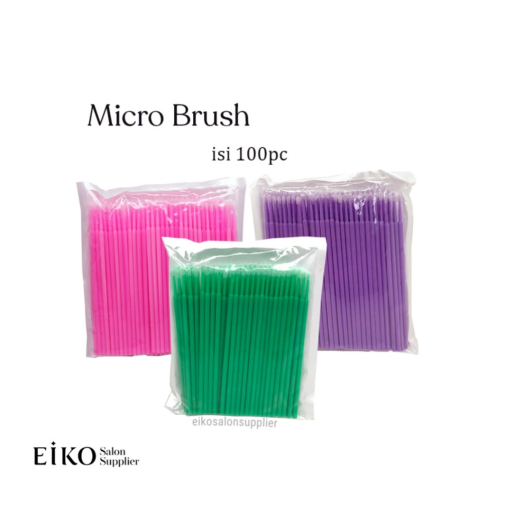 100 pc Microbrush Eyelash Extension Micro Brush Sikat Mikro Bulu Mata Palsu