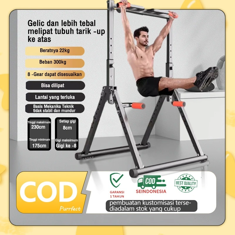 Multi-Function Adjustable Chin Up Bar Power tower/Pull up bar/Pull up Indoor alat olahraga rumahan/All In One Adjustable Premium Pull Up Hanging Bar/alat olahraga di rumah