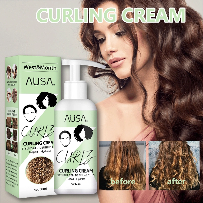 【Beli 2 gratis 1】Rambut keriting krim pengeriting curly curl cream hair spay gel Cepat dan efektif