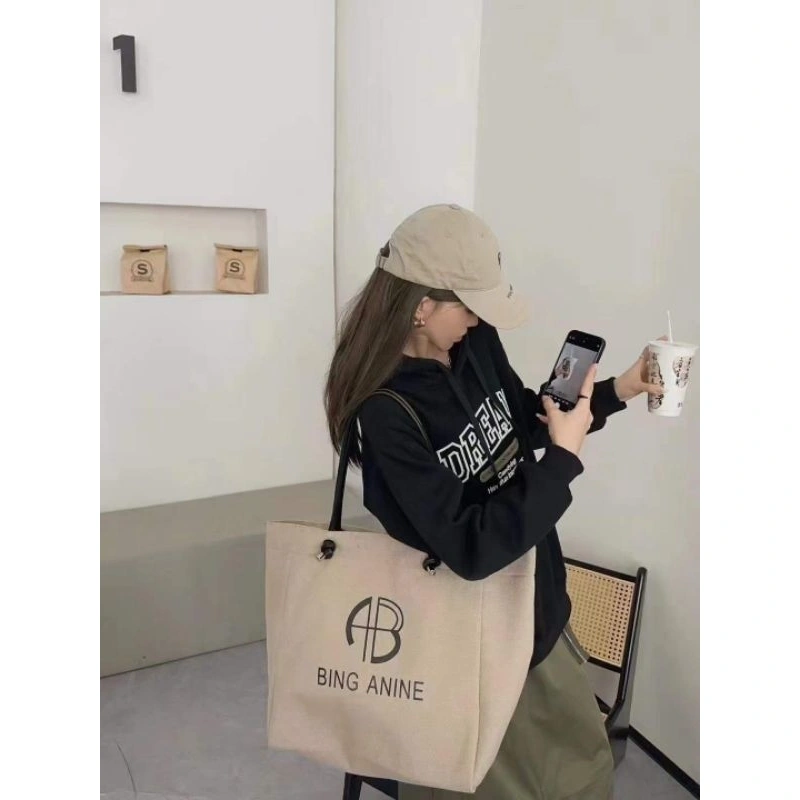 Tas Tote Canvas Anine Bing Premium Fashion Import