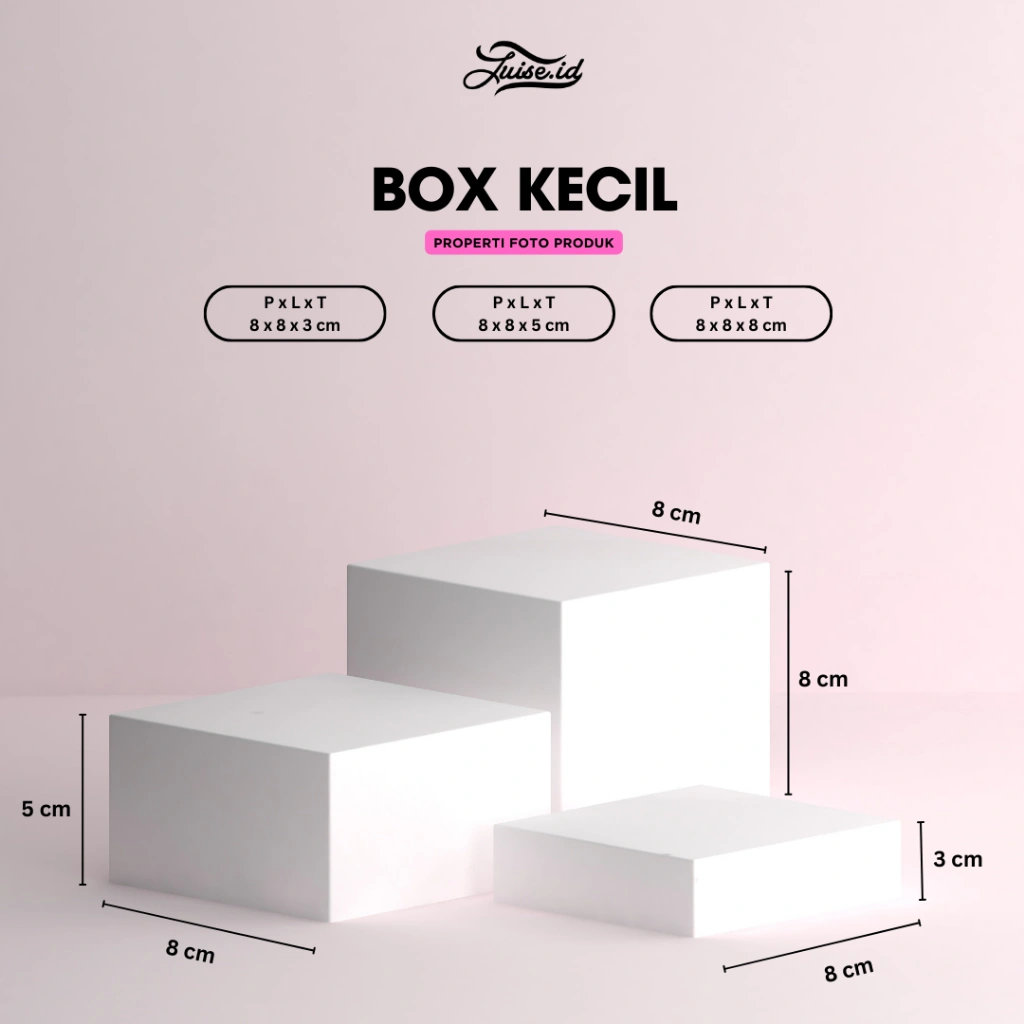 JUISE Properti Foto Props Photography Podium Kecil Kubus / Cube / Balok Kayu Berbagai Ukuran
