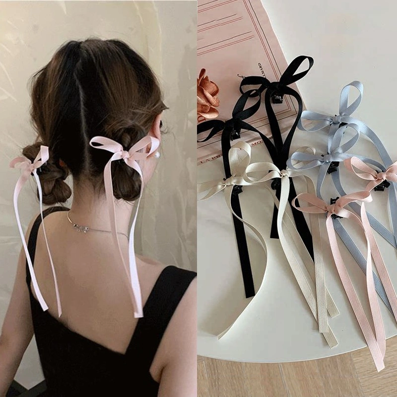 [CUCI GUDANG] JEPIT KLIP MINI PITA RAMBUT PANJANG JEPITAN RIBBON KOREA KOREAN BOW LONG KPOP JENNIE BLACKPINK KLIP KOREA WANITA AKSESORIS HAIRCLIP HAIR CLIP PIN