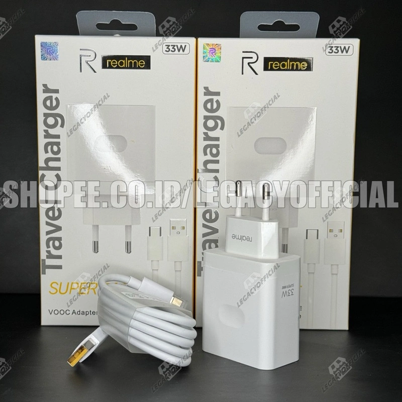 Charger REALME 33W / 45W/ 65W/ 67W/ 80W Original 100% SUPER VOOC SUPERDART Fast Charging Type C