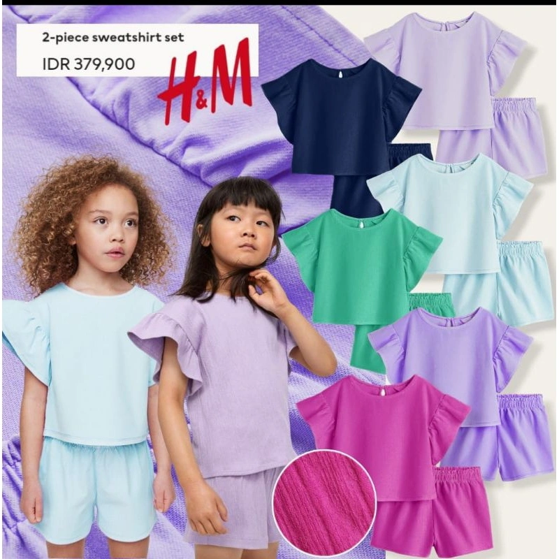 Setelan anak perempuan HM crinkled Terbaru