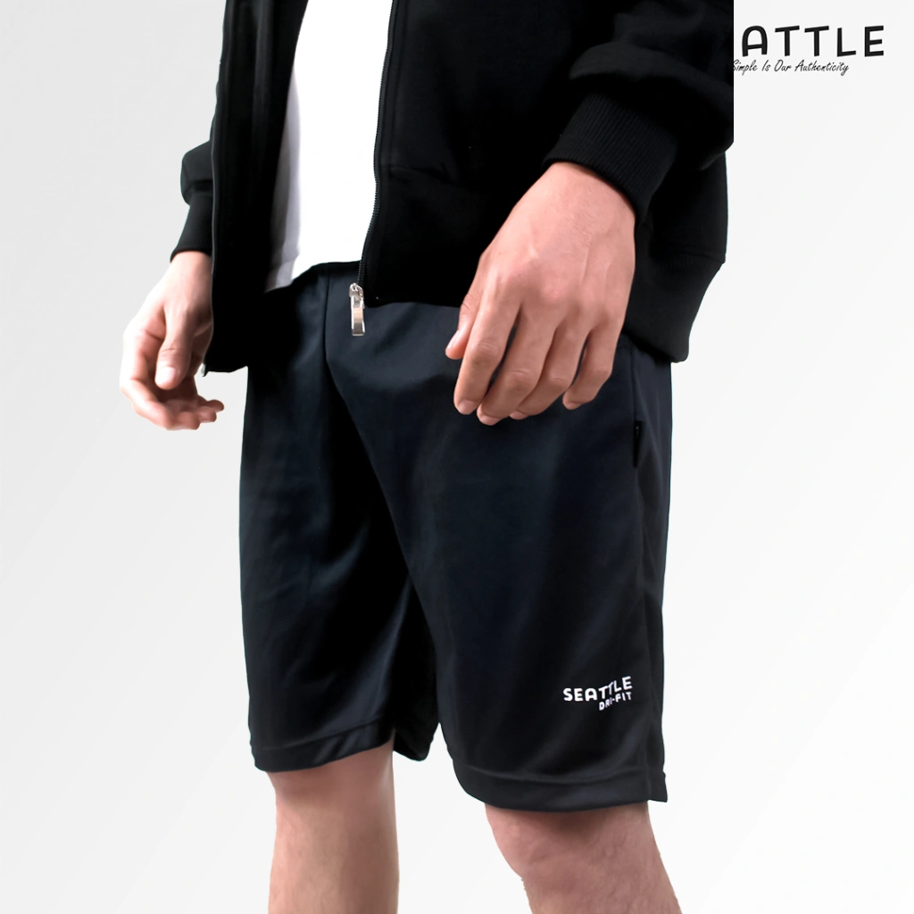 Seattle Celana Pendek Olahraga Dryfit Pria Jogging - Ada Kantong All Size Sport -  Tanpa Kantong Furing All Size