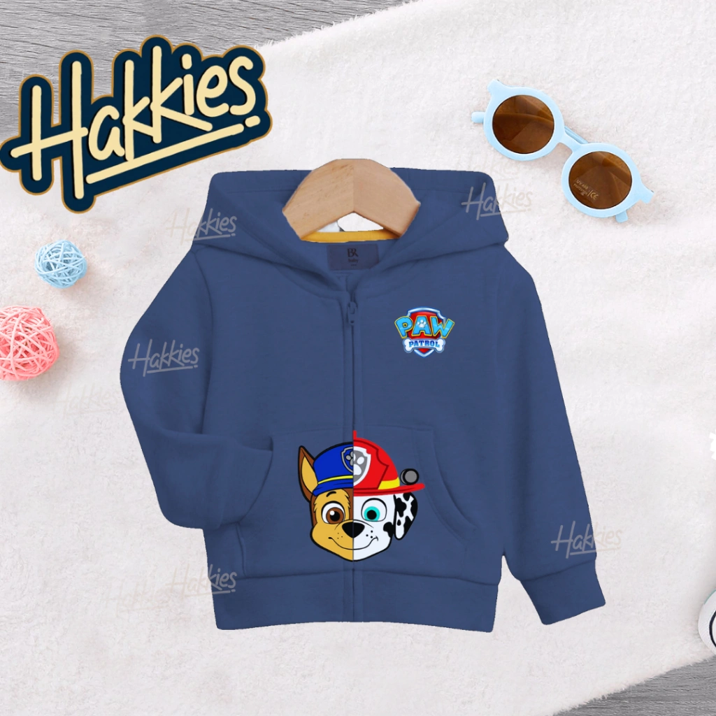 HAKKIES Jaket Anak Lakilaki Perempuan PawPatrol Umur 1 2 3 4 5 6 7 8 9 10 11 12 tahun anak cowok cewek
