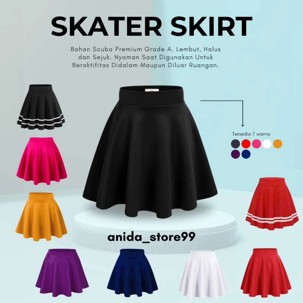 Rok Olahraga Wanita Skirt Sport Jogging Renang Sepeda Lari Zumba Terbaru Kekinian
