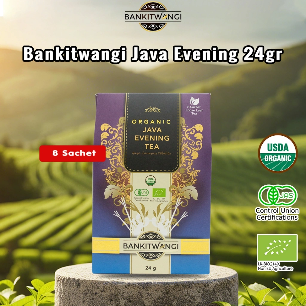 Bankitwangi Organic Java Evening Tea 24gr - Teh Hitam, Jahe & Serai Organik