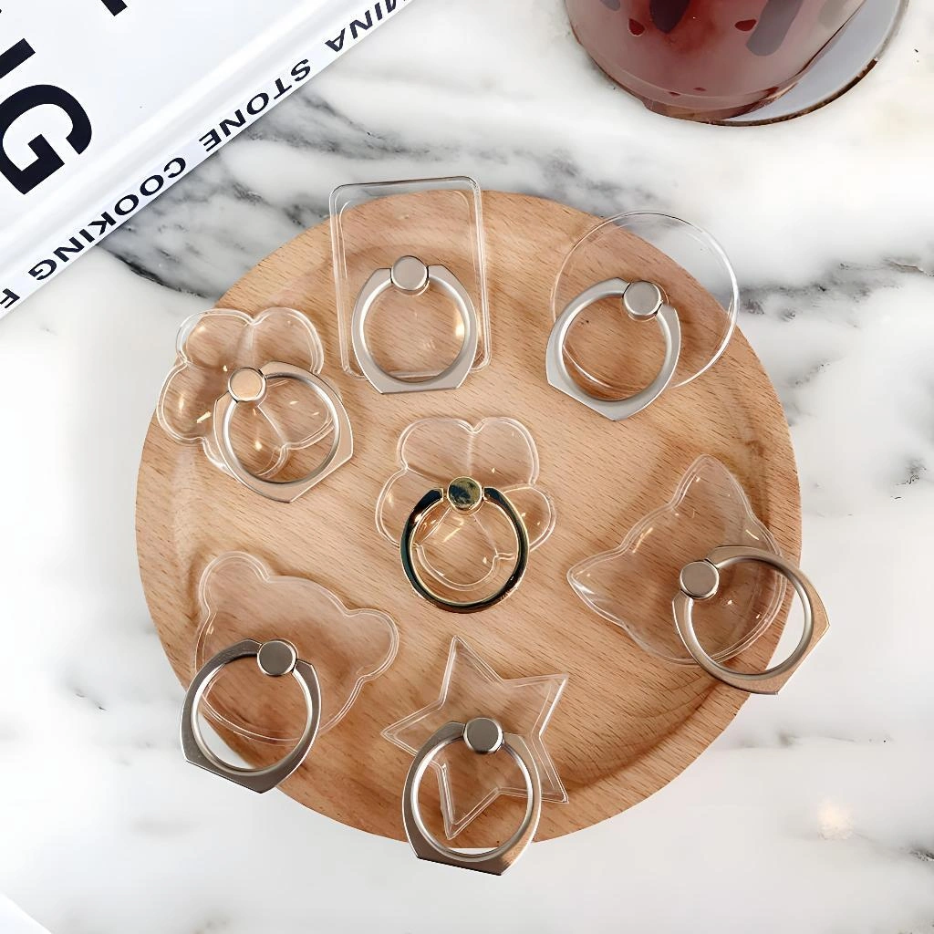Iring / Ring Hp Aesthetic Karakter Transparan / Ring Case Hp / Ring Phone Holder