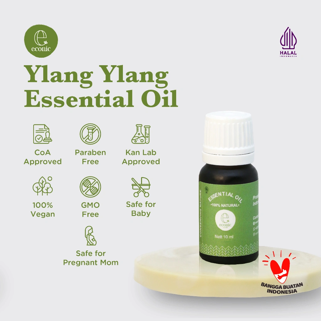 Ylang-Ylang Essential Oil Alami | Aromaterapi Relaksasi & Perawatan Kulit | Minyak Kenanga Murni