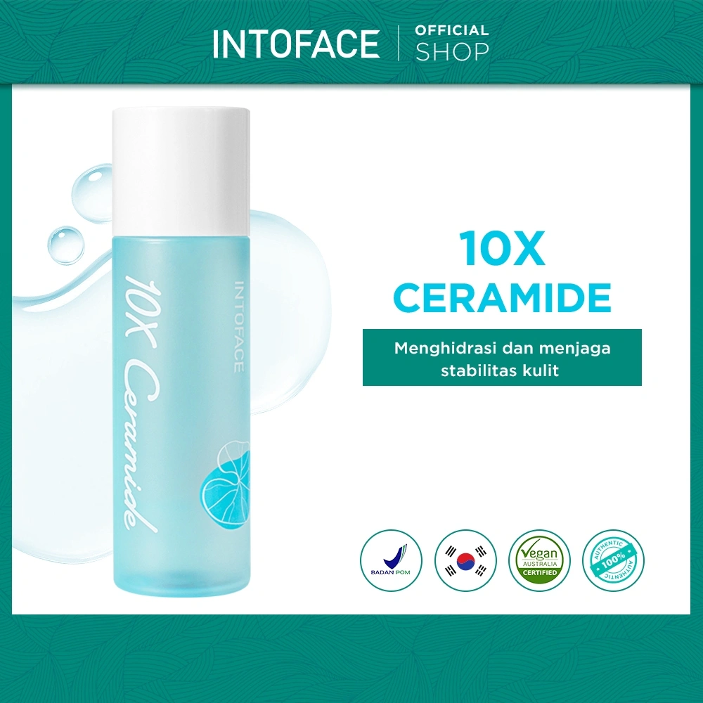 【BPOM】INTOFACE 10X Ceramide Moisturizer Toner Skin Barrier Toner Wajah Pencerah With Hyaluronic Acid & Centella Asiatia For All Skin Types 115ml Toner Pelembab