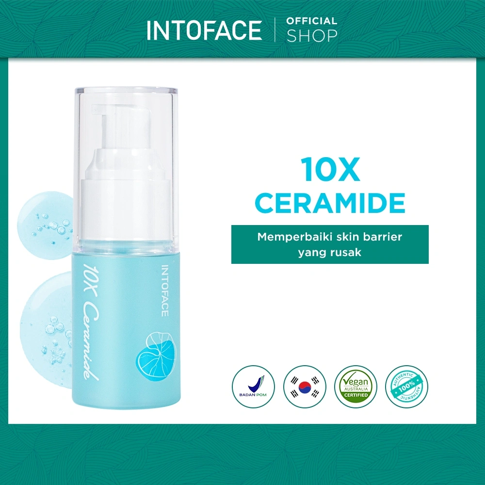 【BPOM】INTOFACE 10X Ceramide Skin Barrier Serum Mencerahkan Kulit Brightening Serum With 8X Hyaluronic Acid Essence Wajah Perawatan Kecantikan 30ml