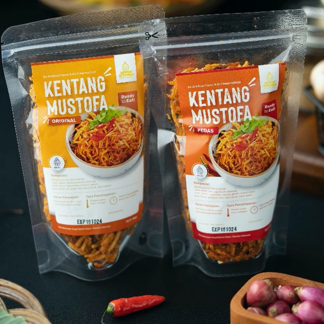 Apron Kitchen Kentang Mustofa Crispy Makanan Ringan 100gr