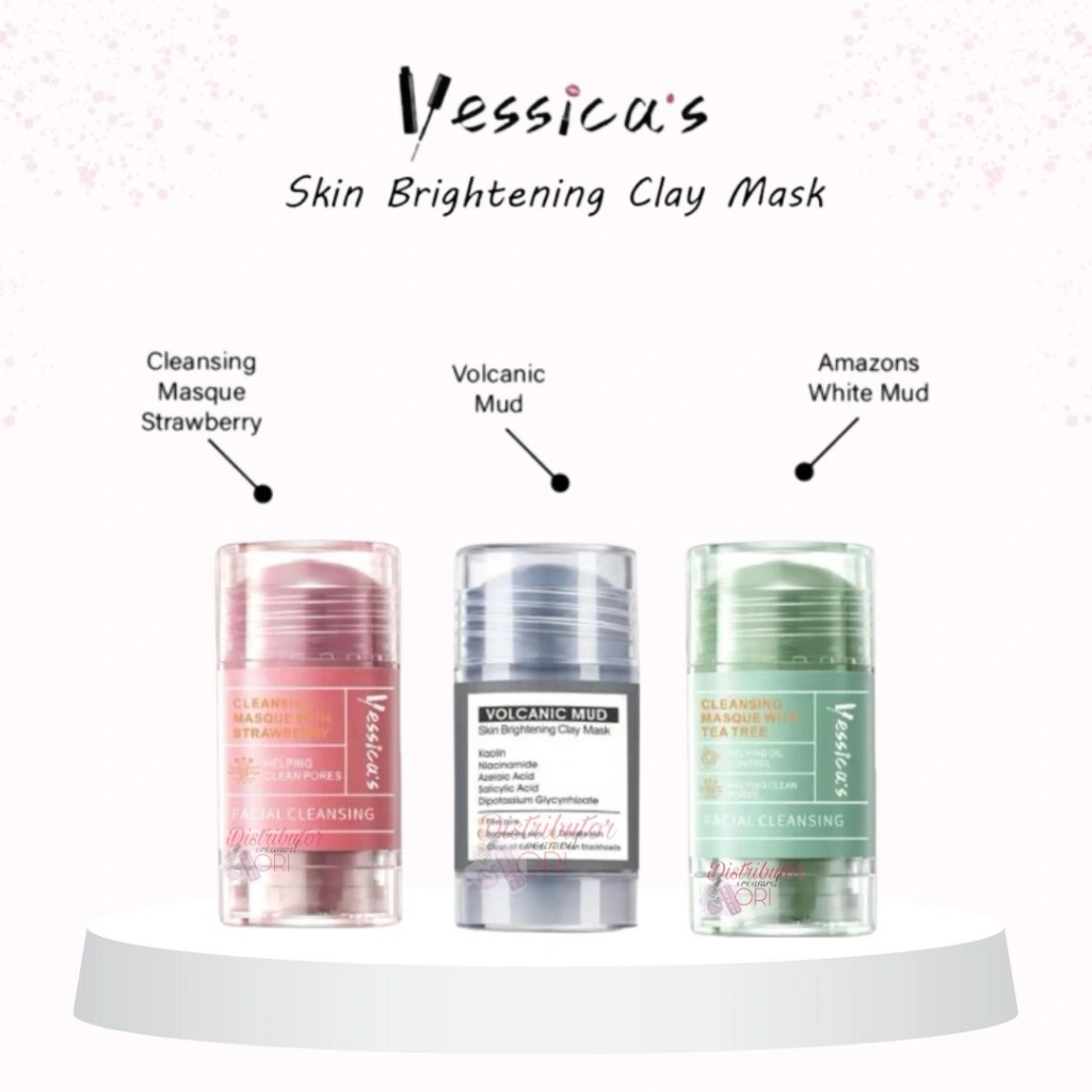 Yessica Tea Tree & Strawberry Anti Pore & Acne Clay Stick Mask - 50gr