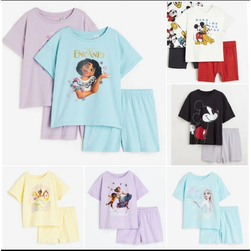 Setelan anak perempuan H*M Disney printed size 9m sampai 4 tahun