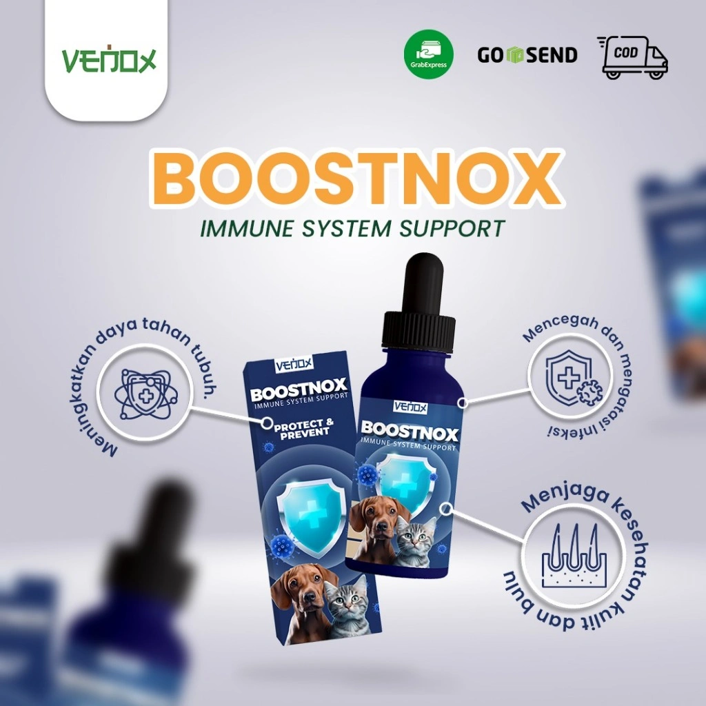 BOOSTNOX BOOSTER - Venox Vitamin Kucing Anjing Anti Virus Meningkatkan Stamina Imun Agar Tidak Mudah Sakit
