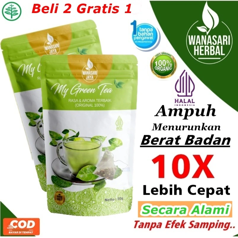 [MY GREEN TEA] Teh Hijau Original Premium No.1 Teh Hijau Alami Melangsingkan Badan Secara alami Detox Menurunkan berat badan Diet Detoks