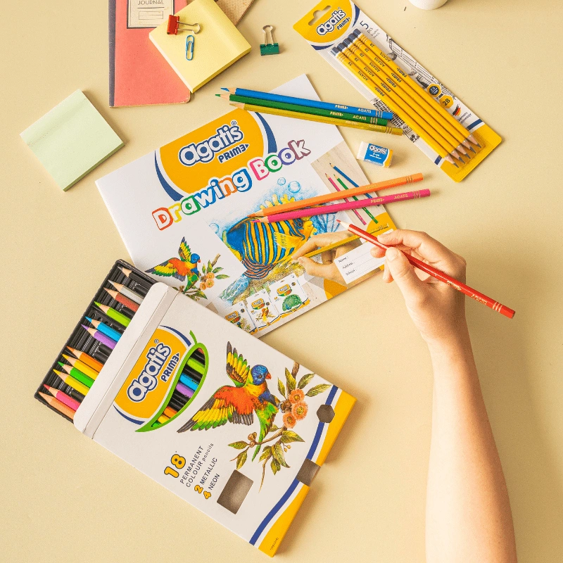 Agatis Pensil Warna 18 Warna [PRIME Series] - Kualitas Premium | Profesional & Warna Cerah