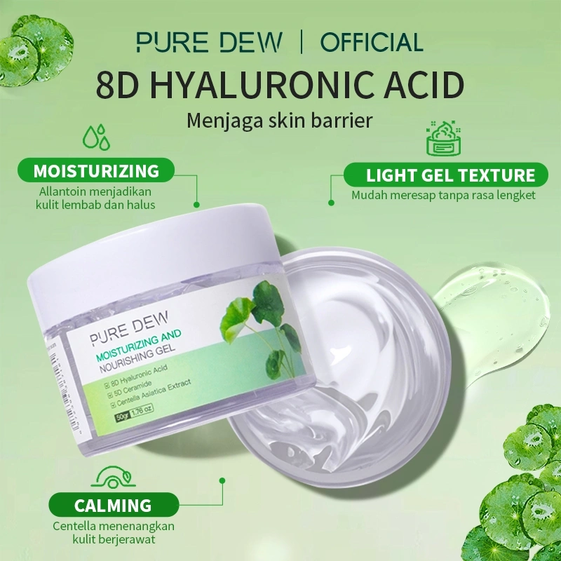 PURE DEW -  8D Hyaluronic Acid Moisturizer Gel 5X Ceramide Skin Barrier Moisturize Wajah Gel 50ml Pelembab Wajah Menghidrasi Kulit Wajah
