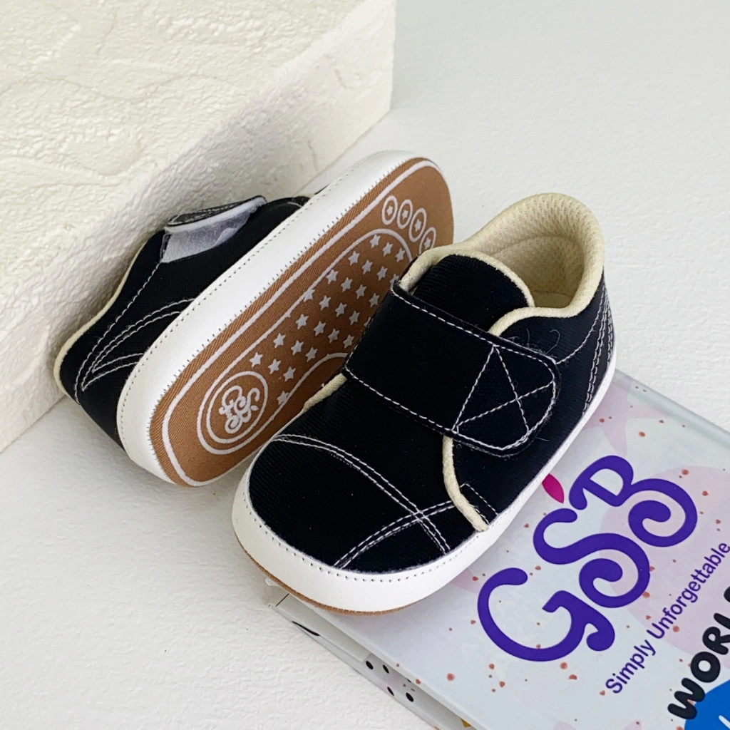 Prewalker Sepatu Bayi Baby Shoes 2-12 bulan Simple Classy HITAM casual Polos Ringan& Empuk