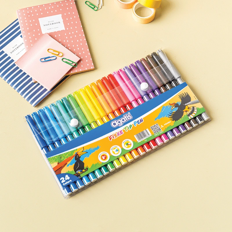 AGATIS STATIONERY - Eco Fiber Tip Pen isi 24pcs