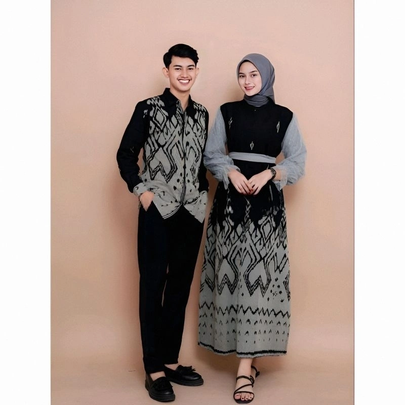 Ready Stock Baju Tenun Couple Gamis Tenun Dress Tenun Baju Kondangan