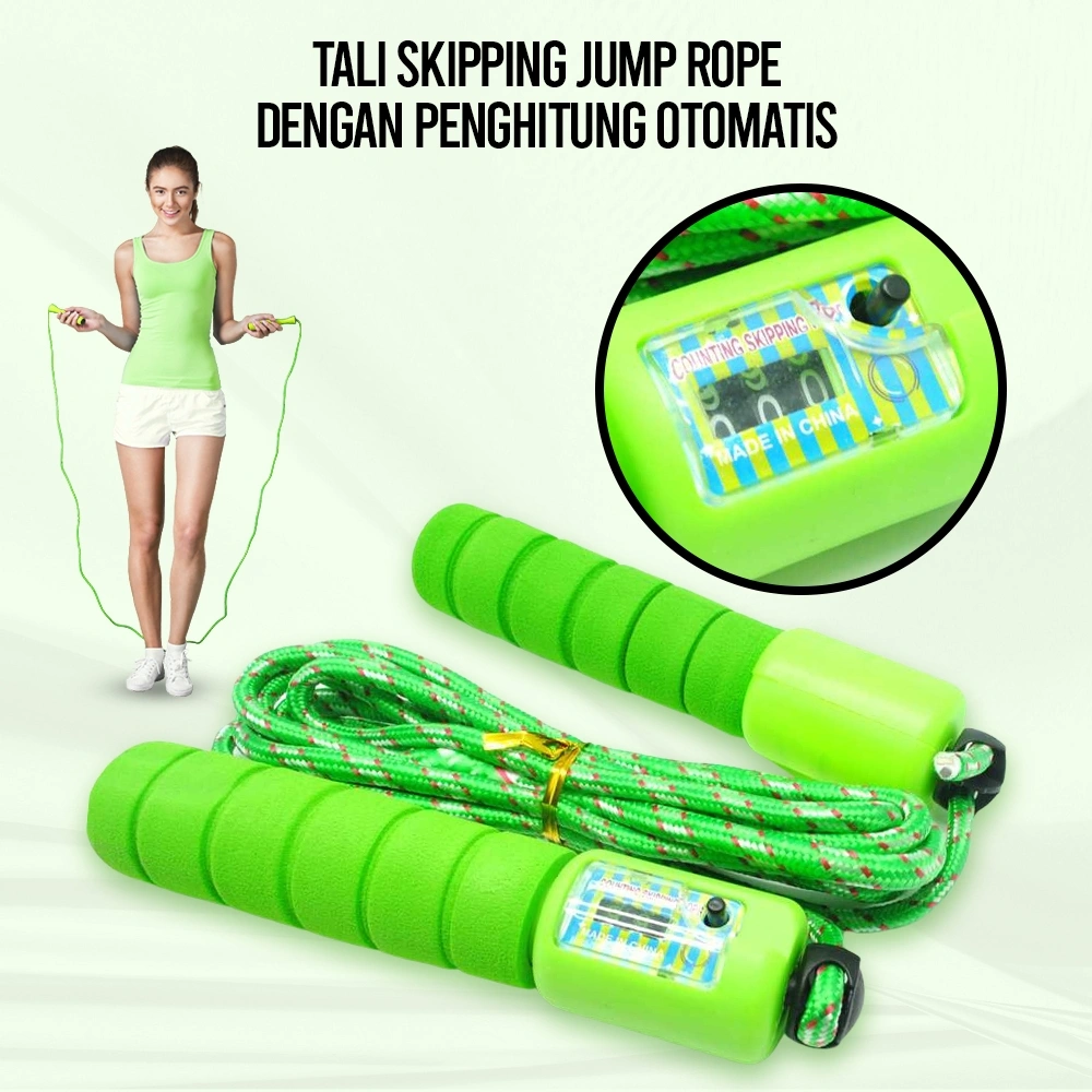 Tali Skipping Jump Skipping Rope Soft Handle Counter Tali Skiping Hitung Automatis