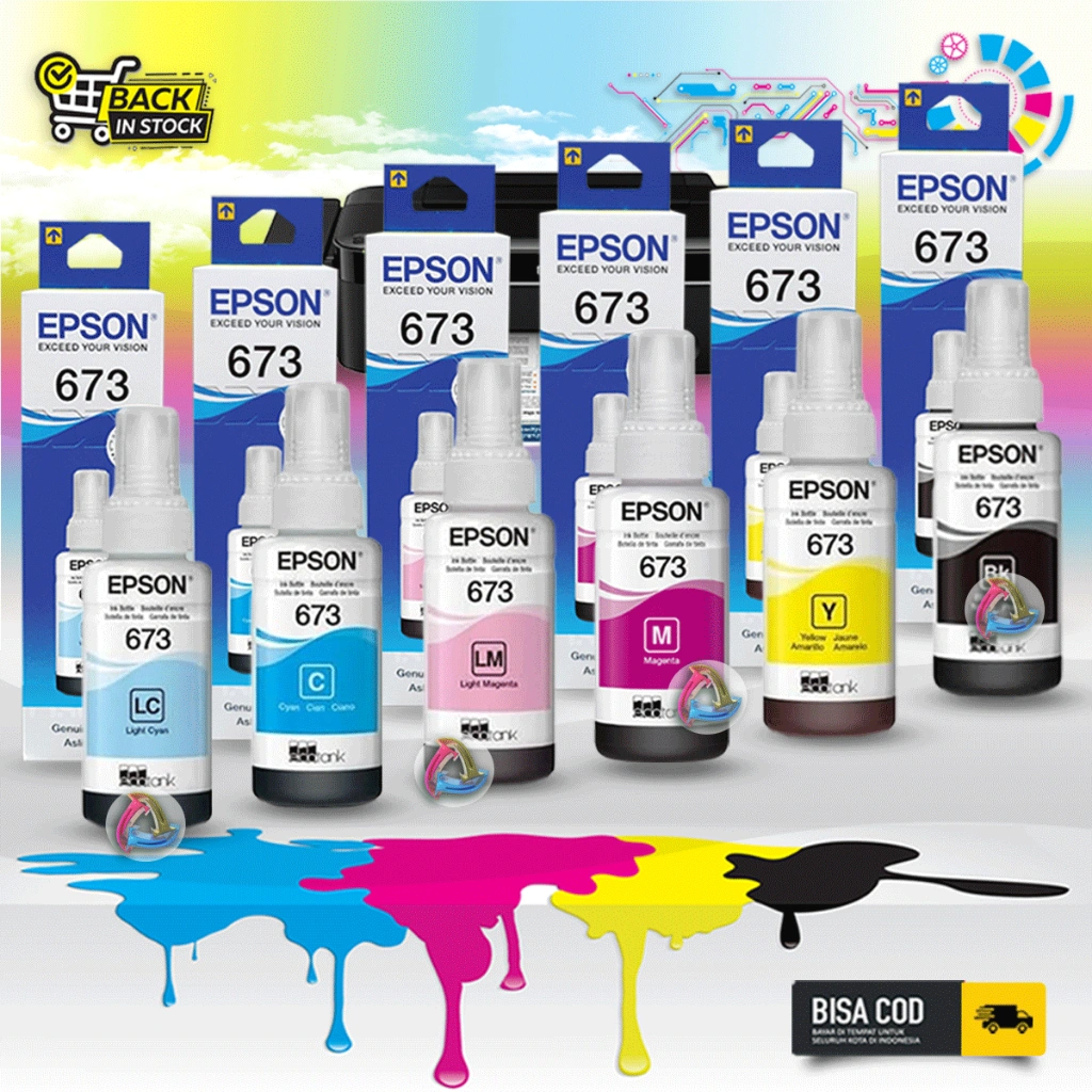 TINTA PRINTER  673 SERIES L800 L805 L850 L1800