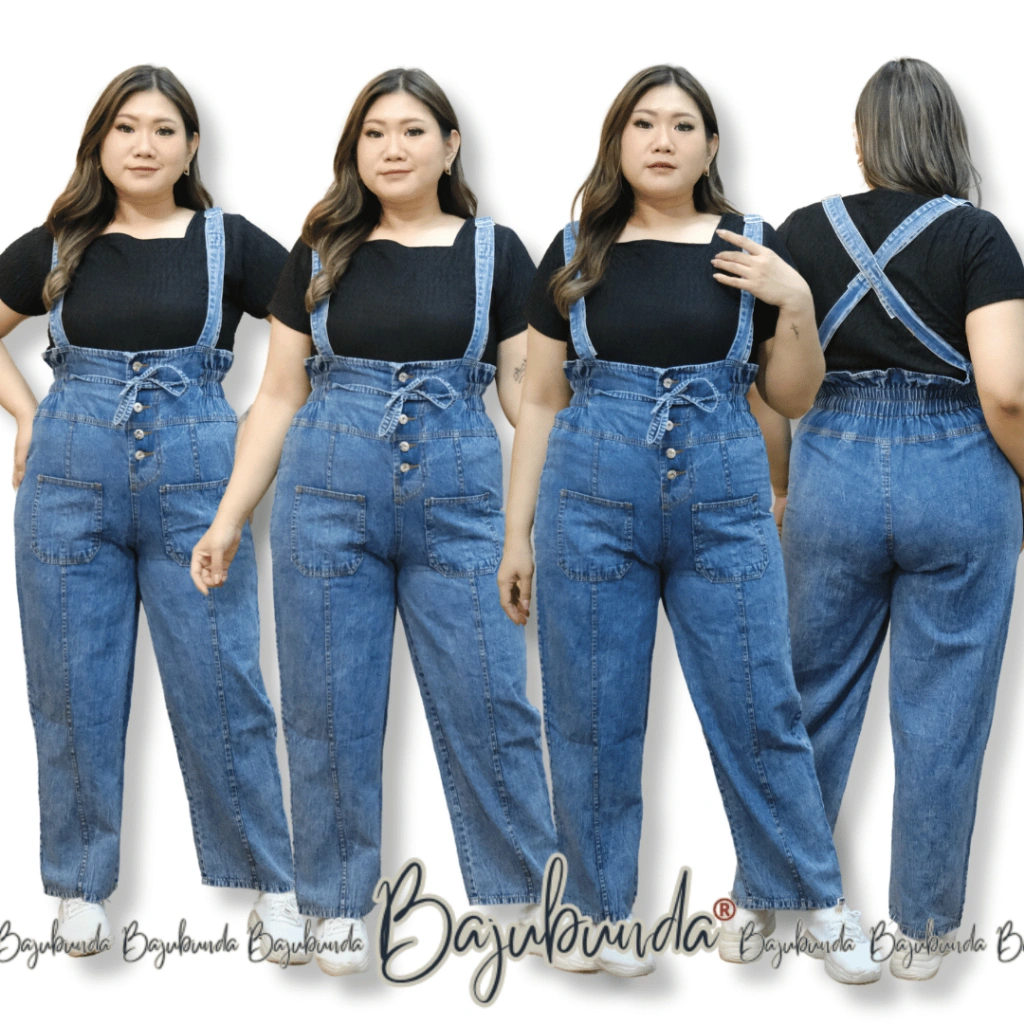 Celana Panjang Jeans Wanita Jumbo Big Size OVERALL BEST SELLER