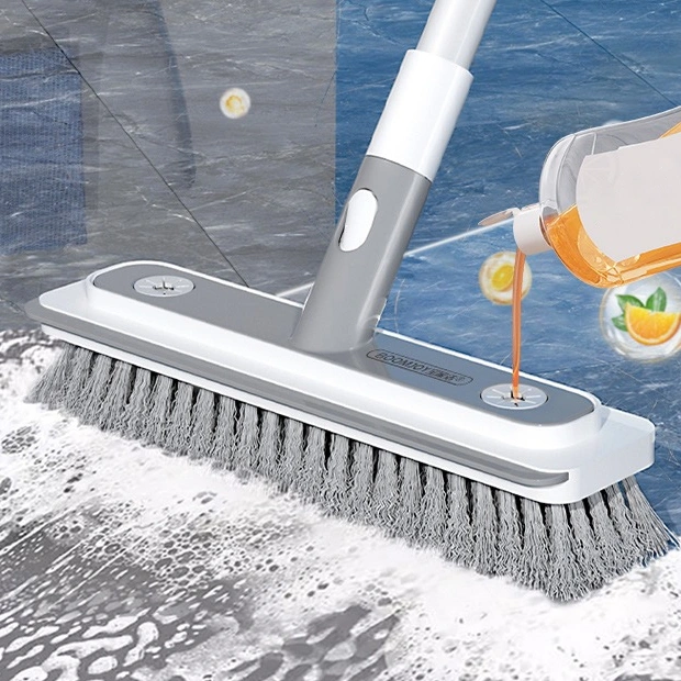 Sikat lantai/Solusi Pembersih Otomatis/KamarMandi/Berbulu keras/ Sikat dengan pegangan panjang/Membersihkan Karpet/Membersihkan Celah/Sikat Luar Ruangan/BOOMJOY Alat kebersihan rumah tangga baru