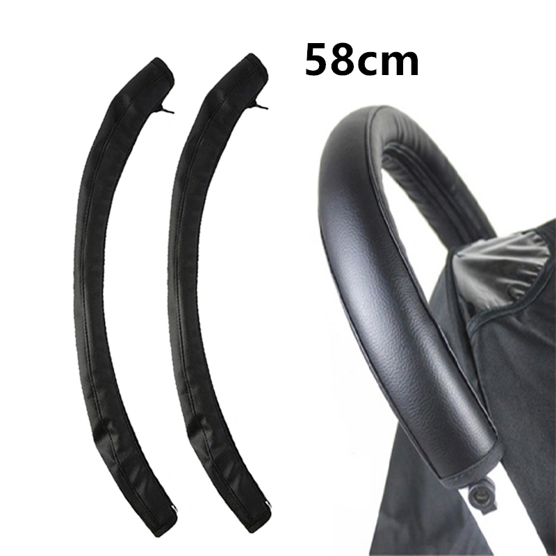 Pelindung Pegangan Stroller Aksesoris Kulit Pu Cover Handle Stroller Anti Slip Sandaran Tangan
