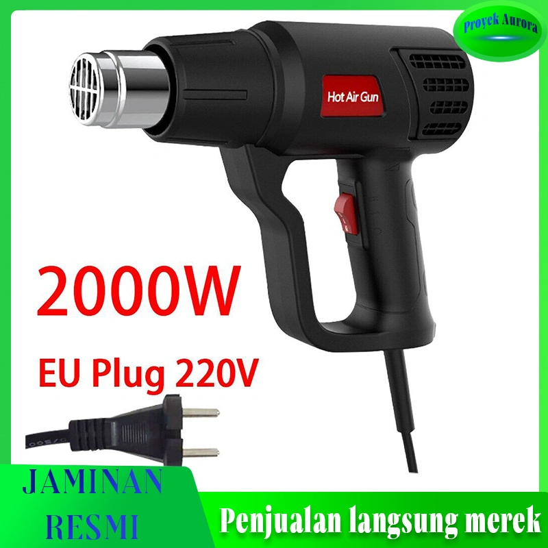 {Flash Sale!!!} Hot 2000W 600 Derajat 220V Hot Uni Eropa Industri Elektrik Heat Pemanas Dryer Alat Pemanas Segel PlastikHot Heat Blower Pemanas Plastik 2 Tingkat Panashot pemanas hedrayer pemanas stikerhot pemanas stiker