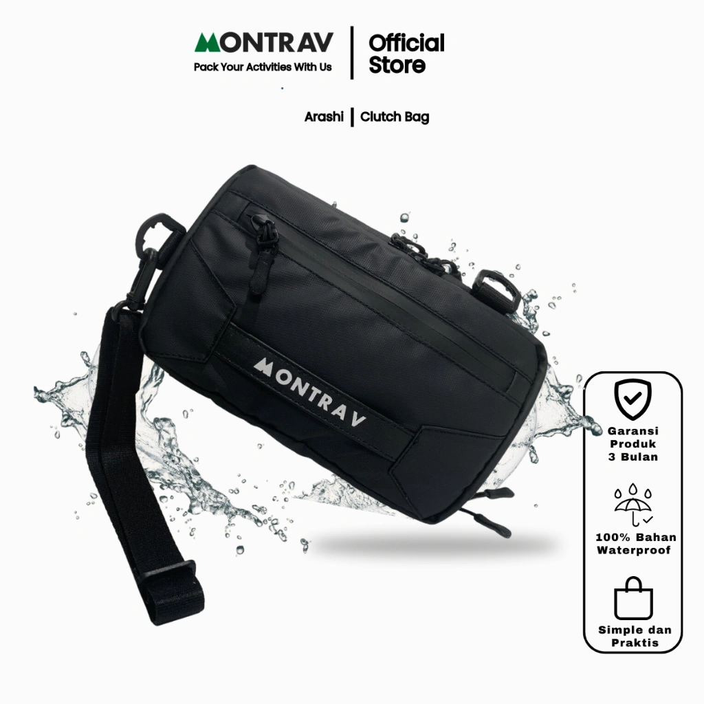 MONTRAV - Handbag - Clutch bag pria - ARASHI Water Resistant
