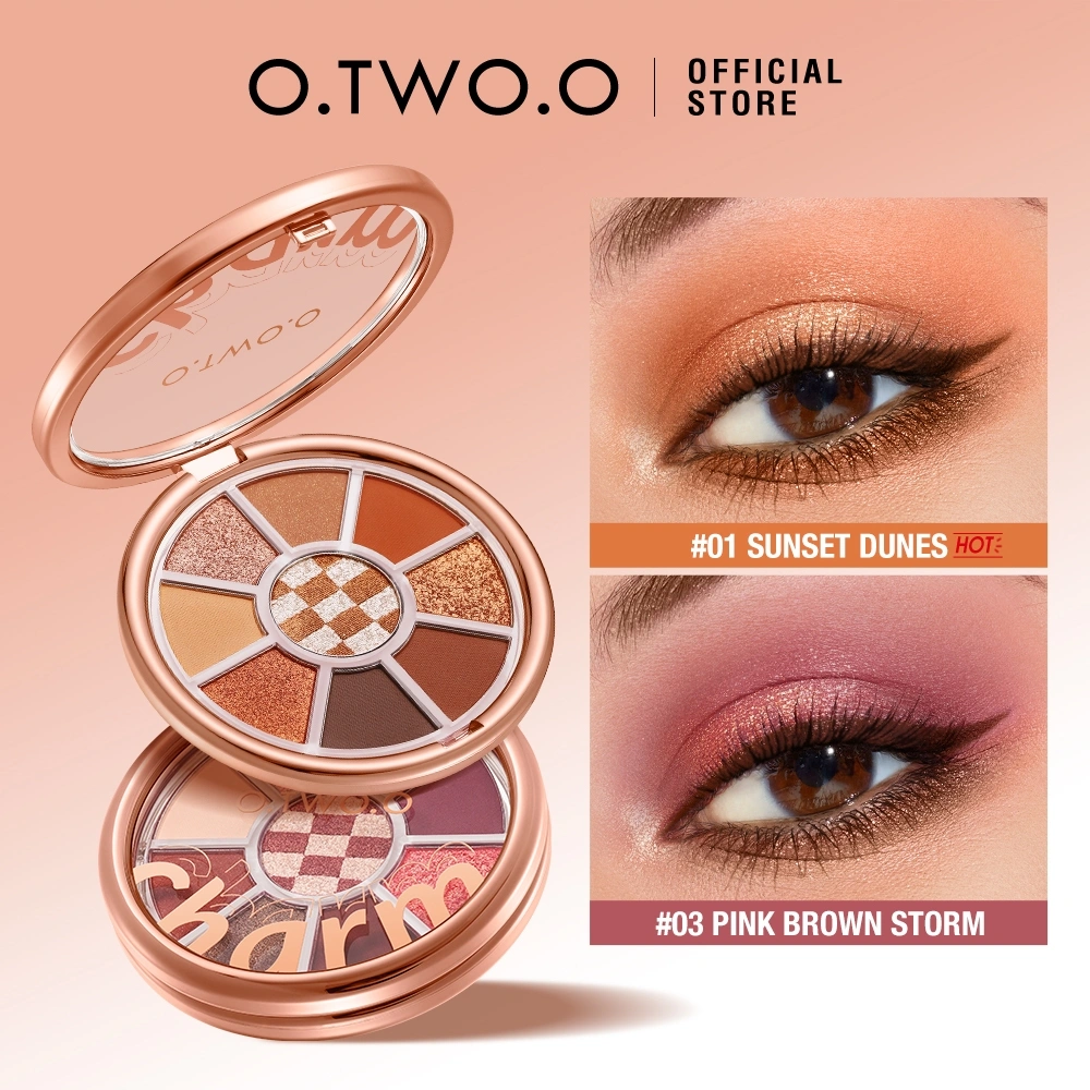 O.TWO.O Eyeshadow Palette High Pigment Waterproof Eye Makeup Cosmetic 9 Colors