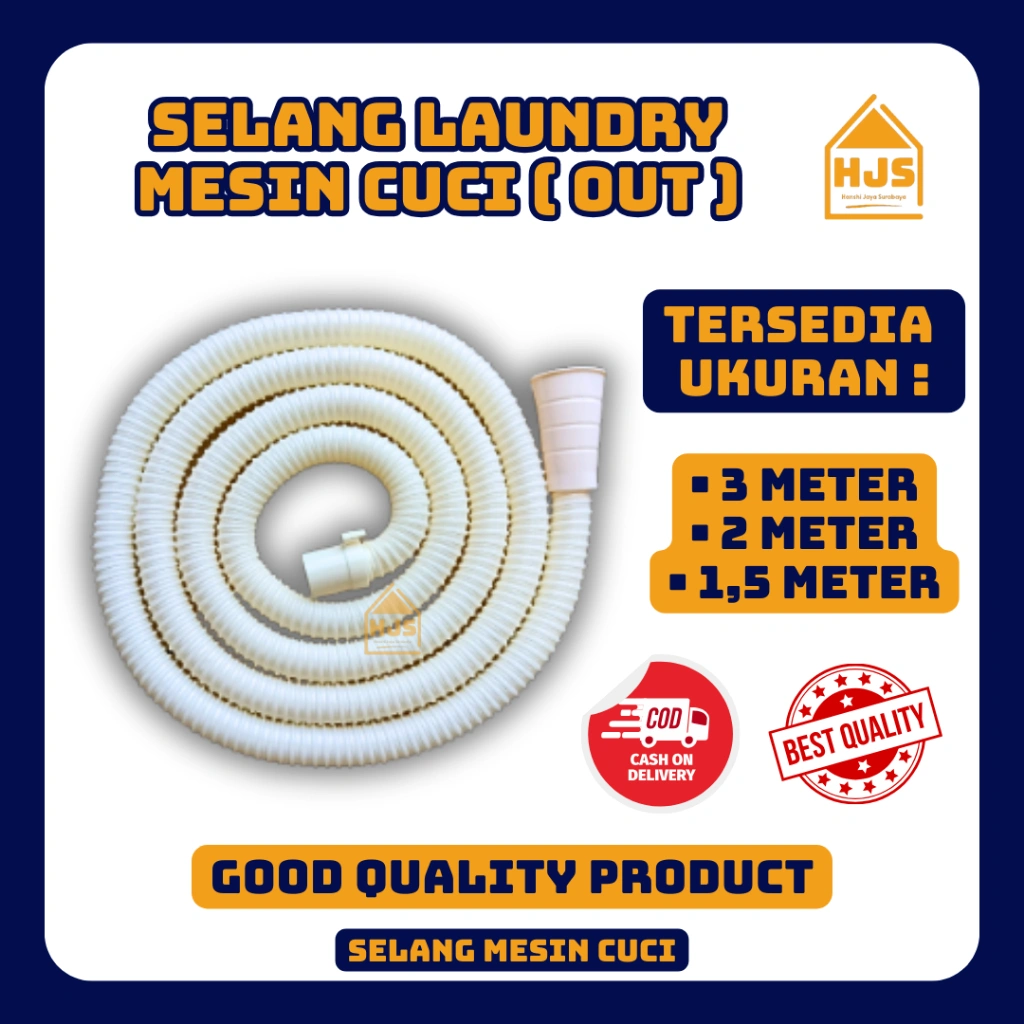 [HJS] Selang Pembuangan Air Mesin Cuci Dry Out 1,5M 2M 3Meter Premium HPP / Selang outlet mesin cuci