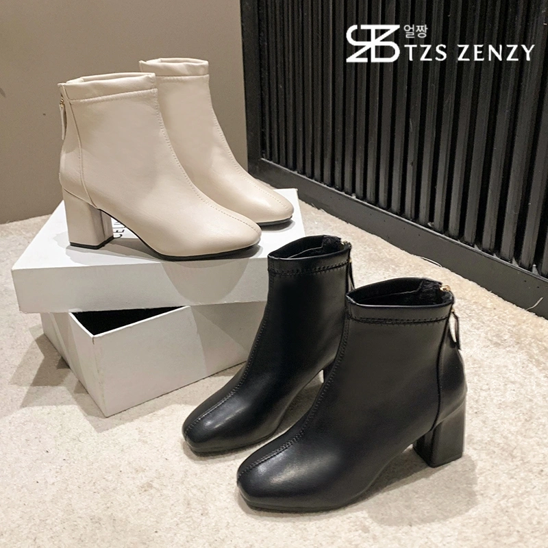 TZS Zenzy Quinn Boots - Sepatu Boots Wanita - Boots Heel Wanita - Sepatu Boot Fashion - Heels Cewek