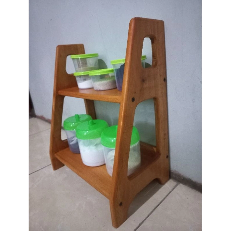 Rak Bumbu 2 Susun, Rak Bumbu Aesthetic, Rak Susun Serbaguna