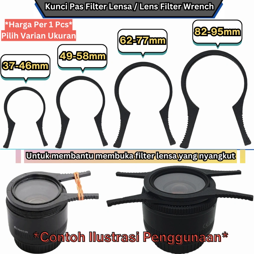 LENS FILTER WRENCH Kunci Pas Tang Filter Lensa UV CPL ND Stuck Sangkut