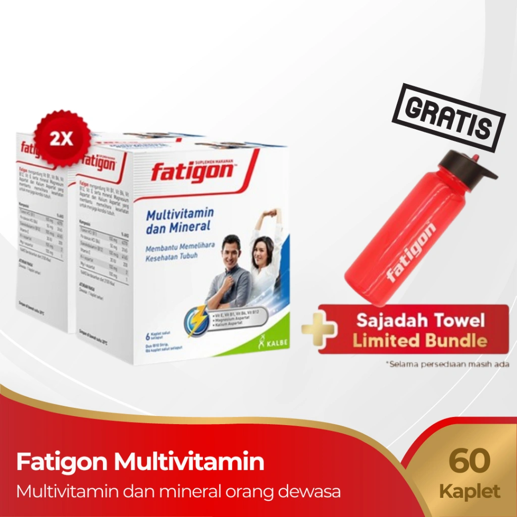 Fatigon Kaplet 2 Box Free Gift - Multivitamin dan Mineral