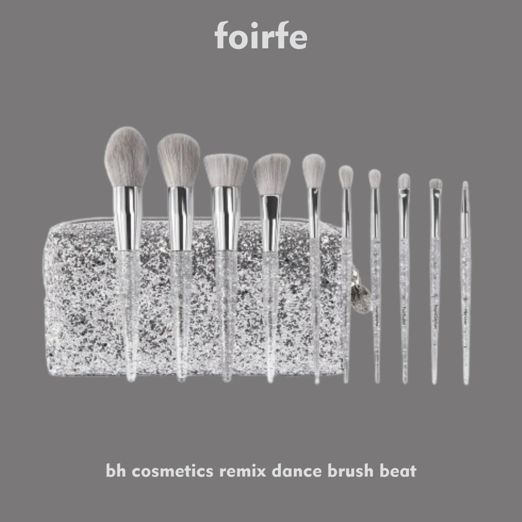 BH Cosmetics Remix Dance Brush Beat - 10 Piece Face & Eye Brush Set with Bag
