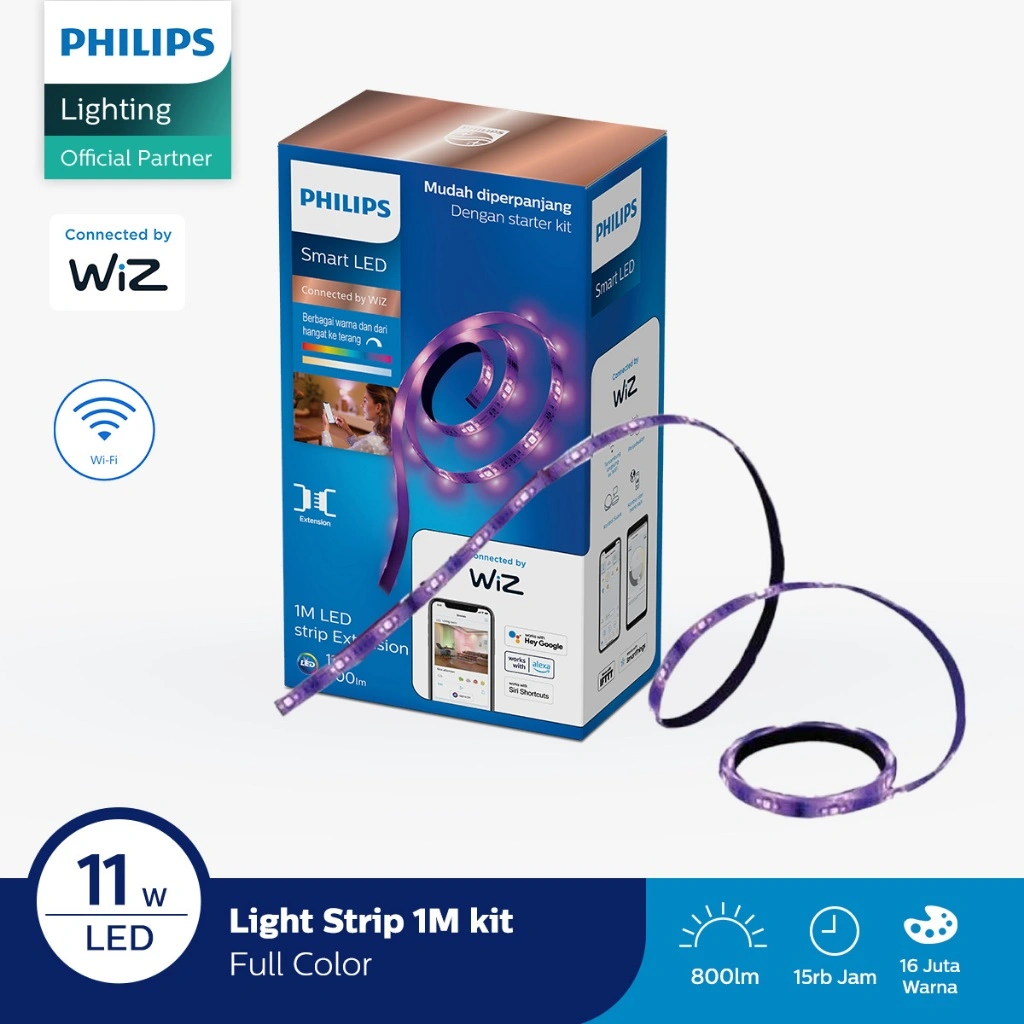 Philips Lampu Smart Wifi LED Strip Extension Kit 1M - Color & Tunable White
