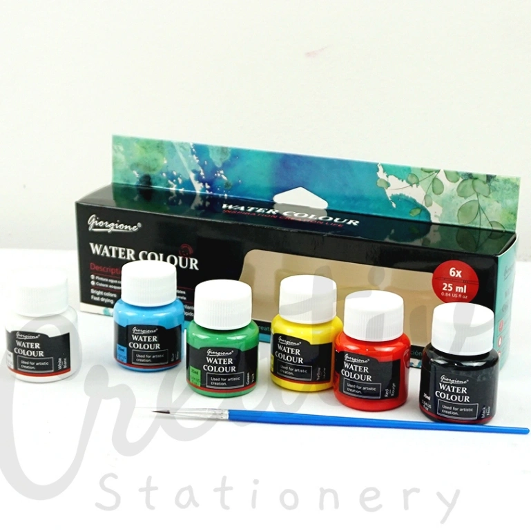 GIORGIONE Watercolor Paint Cat Air 6 Warna 25 Ml G6618-6B