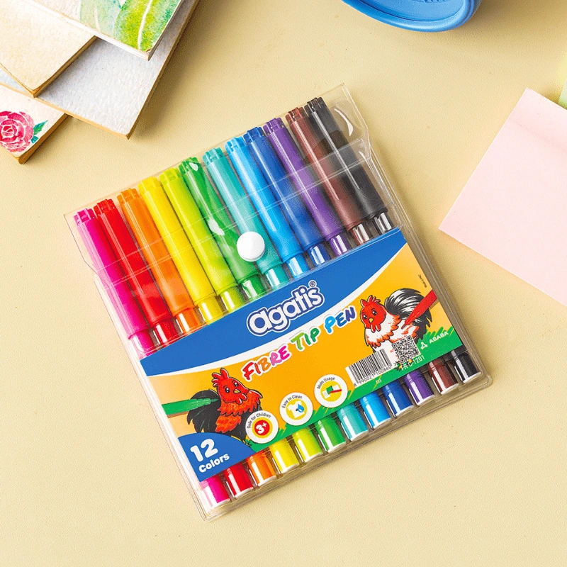 AGATIS STATIONERY - Eco Fiber Tip Pen isi 12pcs