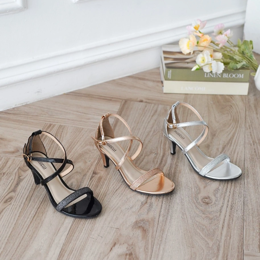 Marelli Sepatu High Heels Stiletto Sandal Hak Wanita 7cm Elegan Kondangan Acara Pesta - 2005
