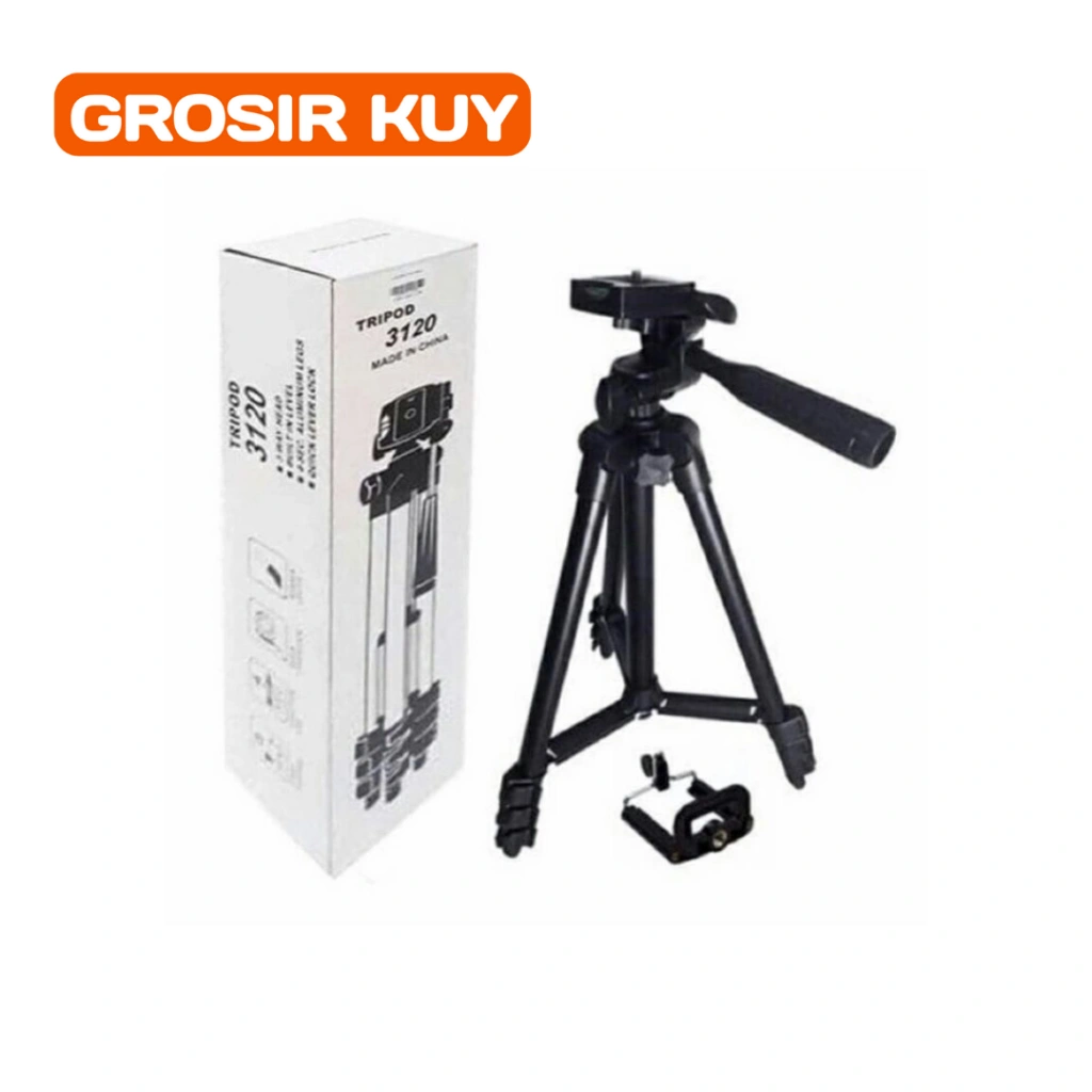 G343 TRIPOD 3120 - TRIPOD KAMERA UNIVERSAL + FREE HOLDER U DAN TAS TRIPOD DUDUKAN KAMERA