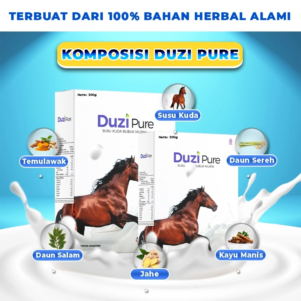 Duzi Pure Susu Kuda Asli Lombok 100%