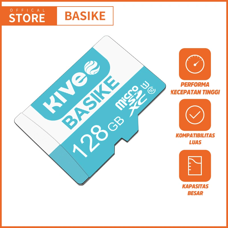 BASIKE Kartu Memori HP microSD Card 256GB/128GB/64GB/32GB Ultra 240MBps 4K Class 10 Original